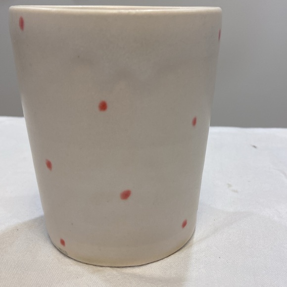 Ceramic tea mug - tent, flower and trees. Signed. - Picture 2 of 9